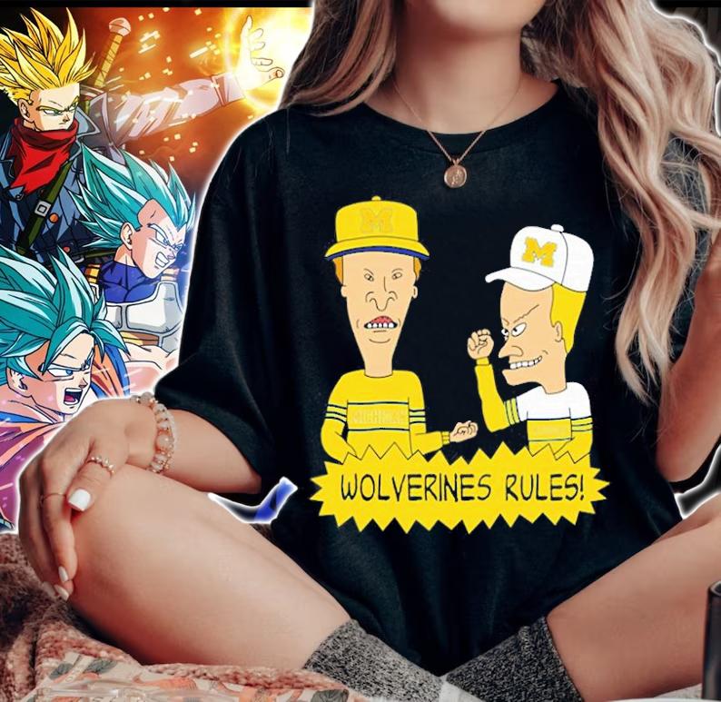 Beavis and Butt-Head Michigan Wolverines Rules NCAA T-Shirt t-shirt woman shirt