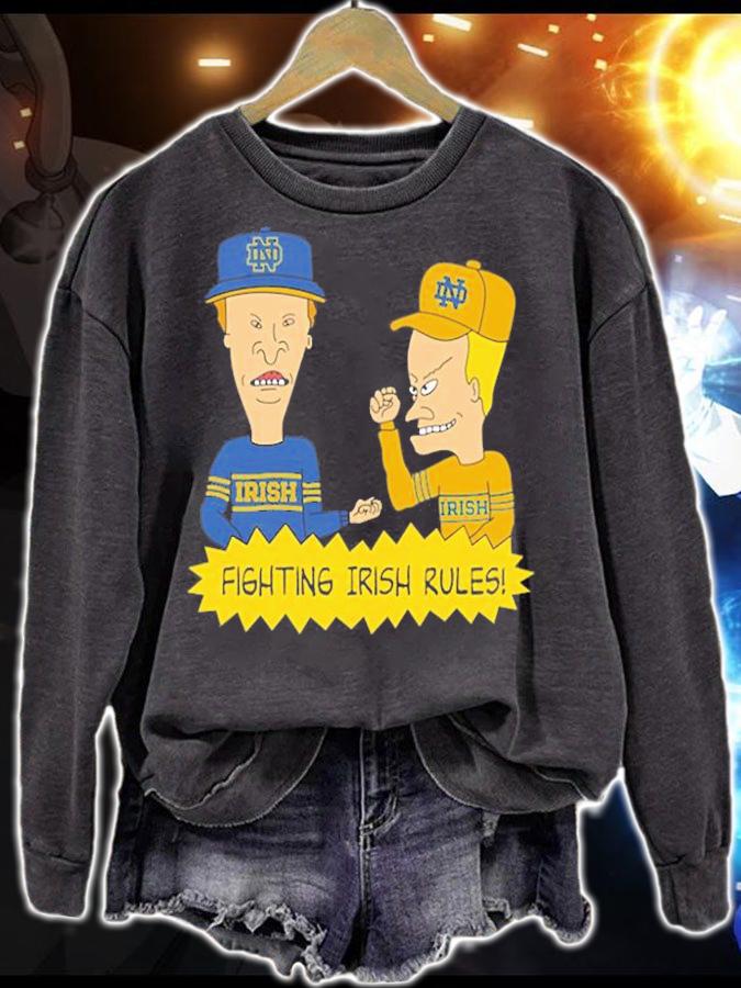 Beavis and Butt-Head Notre Dame Fighting Irish Rules NCAA T-Shirt t-shirt sweatshirt