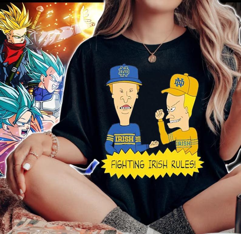 Beavis and Butt-Head Notre Dame Fighting Irish Rules NCAA T-Shirt t-shirt woman shirt