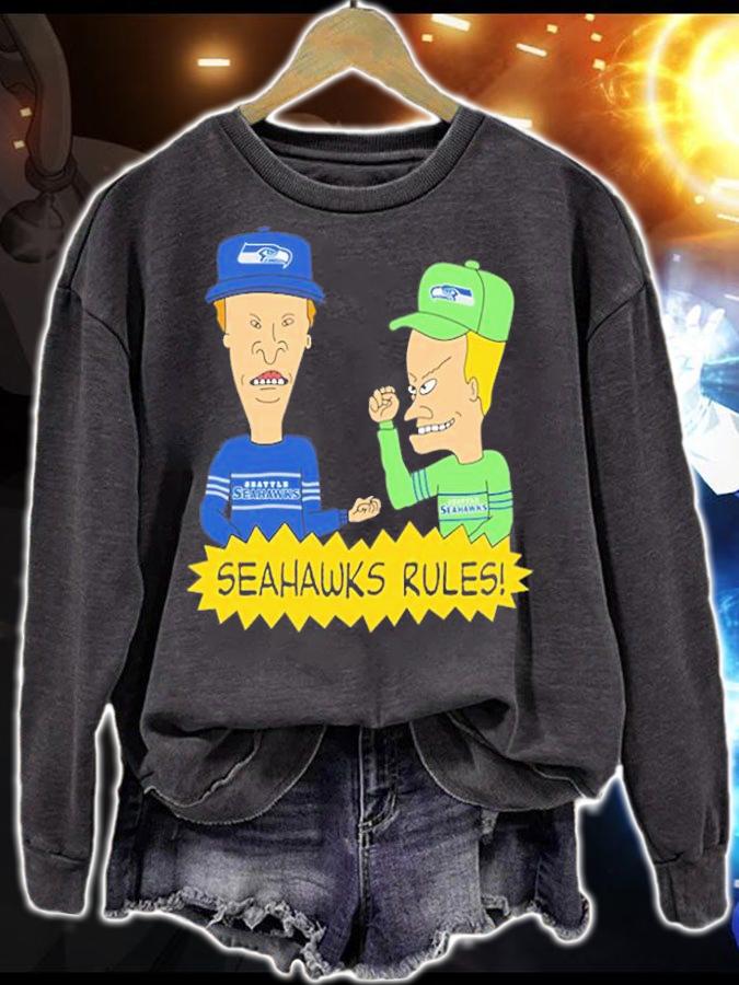 Beavis and Butt-Head Seattle Seahawks Rules NFL T-Shirt t-shirt sweatshirt