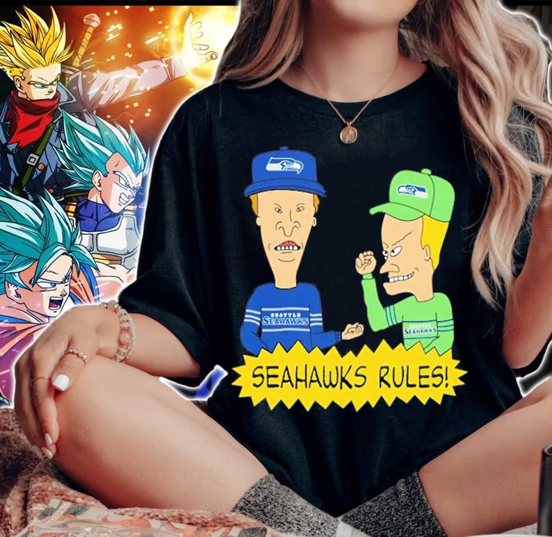 Beavis and Butt-Head Seattle Seahawks Rules NFL T-Shirt t-shirt woman shirt