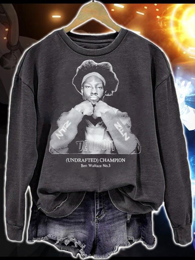 Ben wallace detroit undrafted champion ben wallace no.3 shirt t-shirt sweatshirt