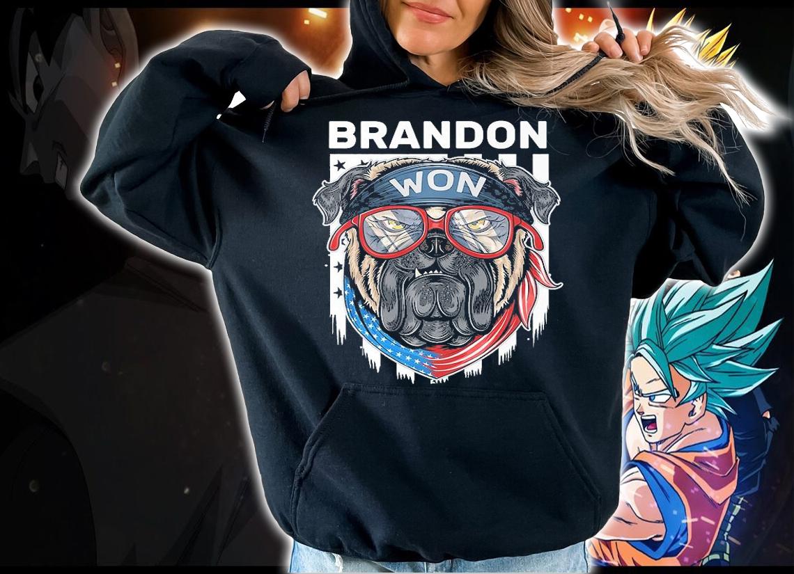 Brandon Won Let's Go Branson Brandon American Bulldog US Flag T-Shirt t-shirt hoodie