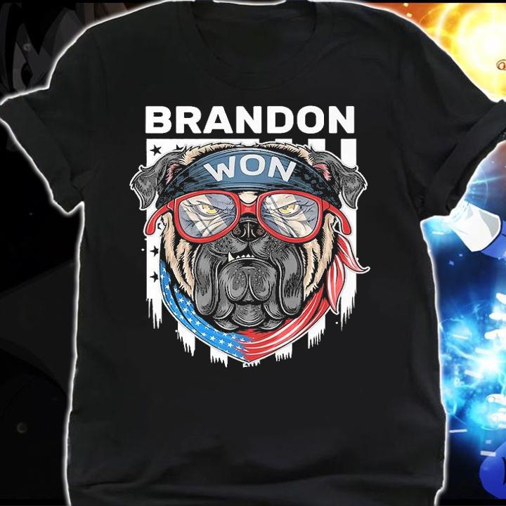 Brandon Won Let's Go Branson Brandon American Bulldog US Flag T-Shirt t-shirt shirt