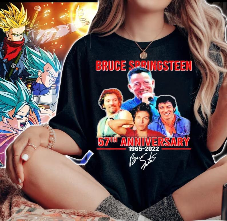 Bruce Springsteen 57th Anniversary 1965-2022 Signatures Shirt t-shirt woman shirt