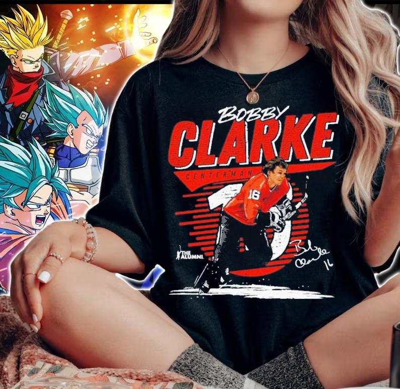 Bobby Clarke Philadelphia Comet Hockey Signatures Shirt t-shirt woman shirt