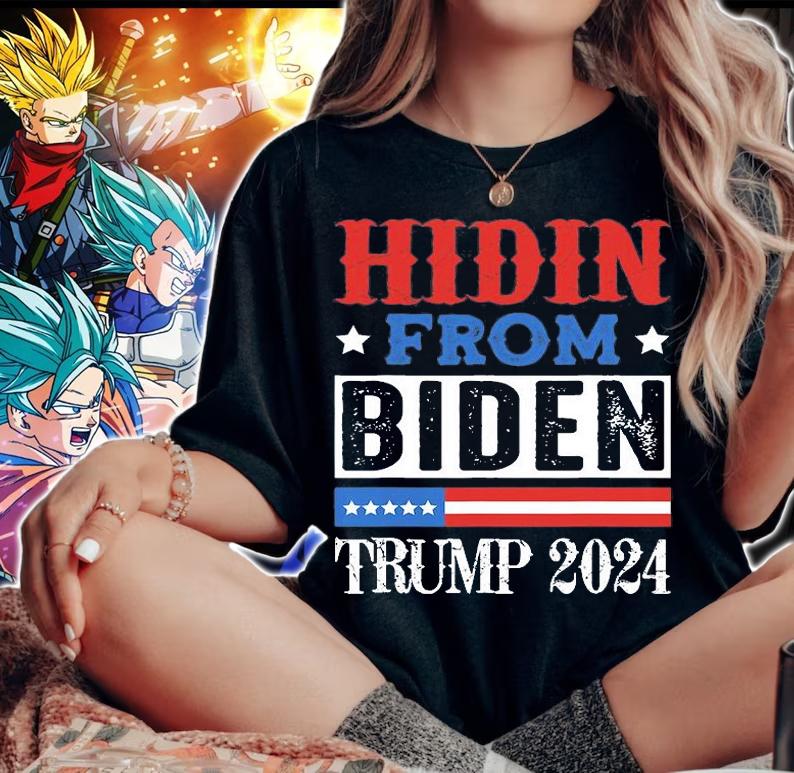 Hidin From Biden Trump 2024 Vintage T-Shirt t-shirt woman shirt