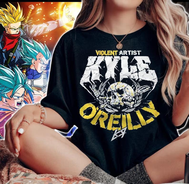 Kyle O'Reilly Violent Artist skull T-shirt t-shirt woman shirt