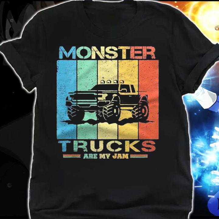 Retro Vintage Monster Truck Are My Jam Sunset Cool Shirt t-shirt shirt