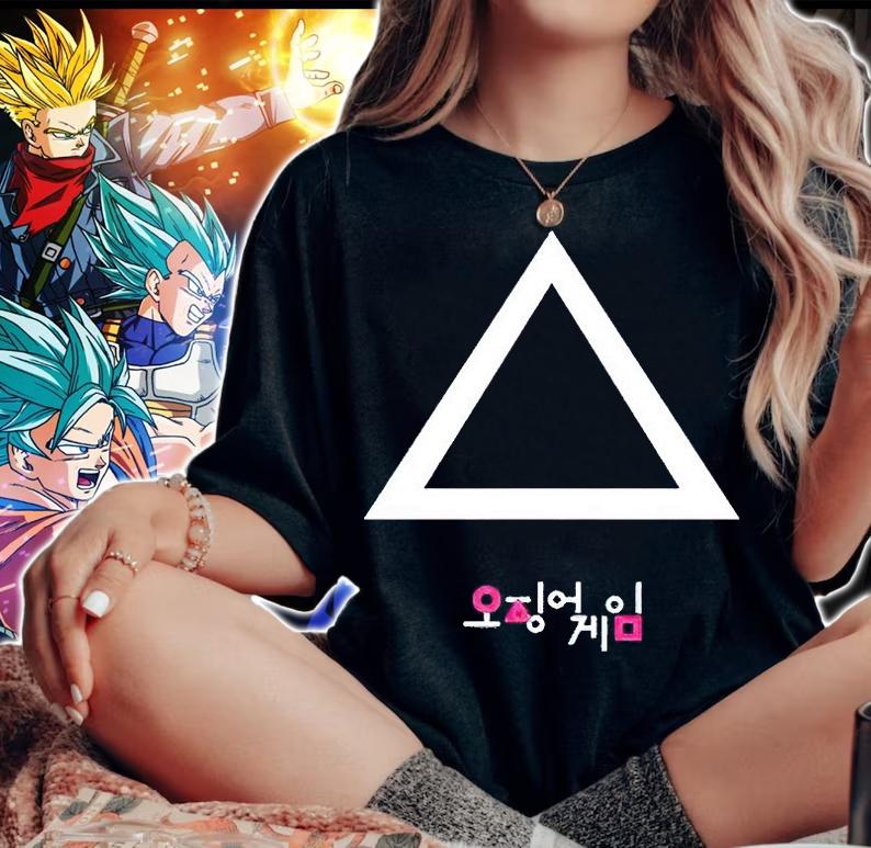 Squid Game icons triangle T-shirt t-shirt woman shirt