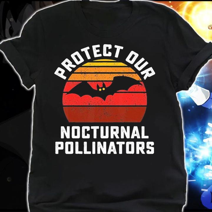 Vintage protect our nocturnal pollinators Halloween T-shirt t-shirt shirt