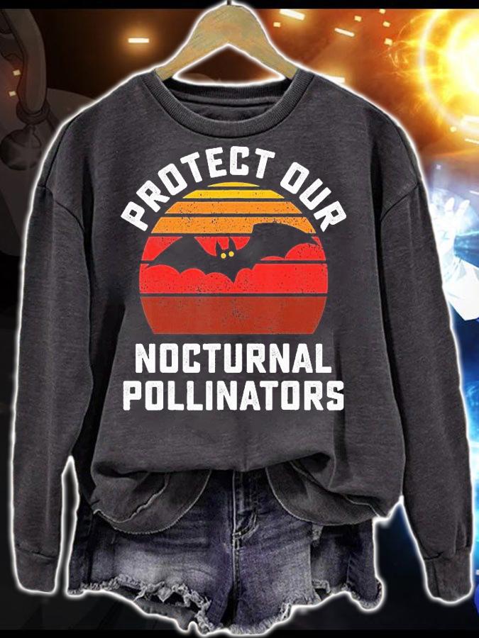 Vintage protect our nocturnal pollinators Halloween T-shirt t-shirt sweatshirt