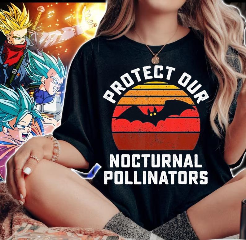 Vintage protect our nocturnal pollinators Halloween T-shirt t-shirt woman shirt