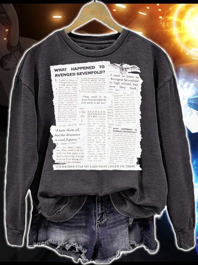What Happened To Avenged Sevenfold Skull T-Shirt t-shirt sweatshirt