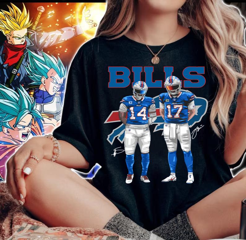 Buffalo Bills Stefon Diggs and Josh Allen Signatures t-shirt woman shirt