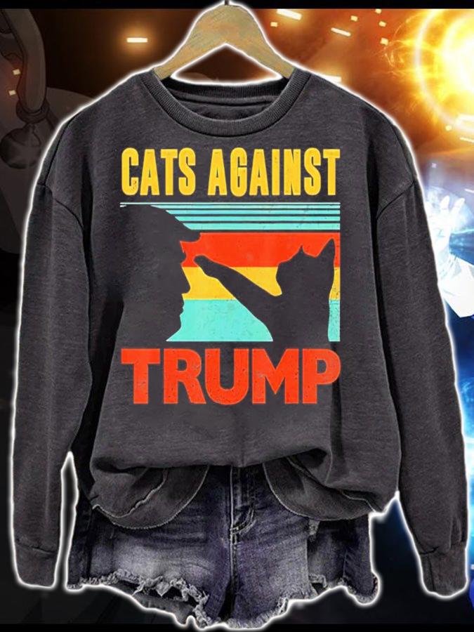 Cats Against Trump Vintage Shirt t-shirt sweatshirt