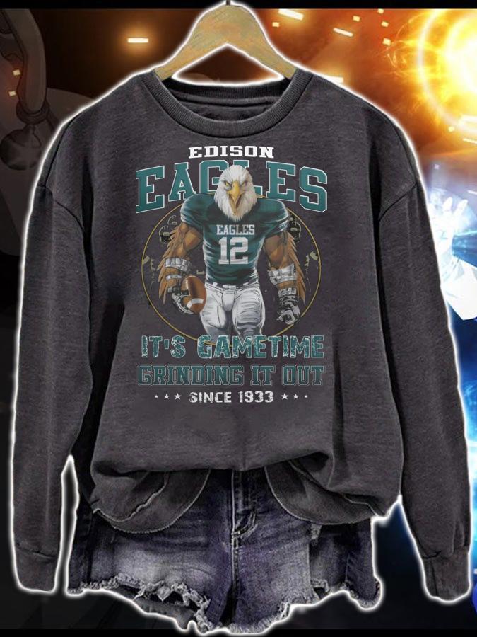 Edison Eagles Football Its Game Time Grinding It Out Since 1933 t-shirt sweatshirt