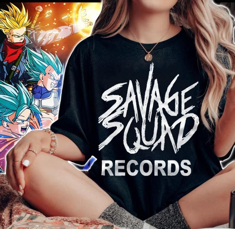 Funny Savage Squad Records T-shirt t-shirt woman shirt