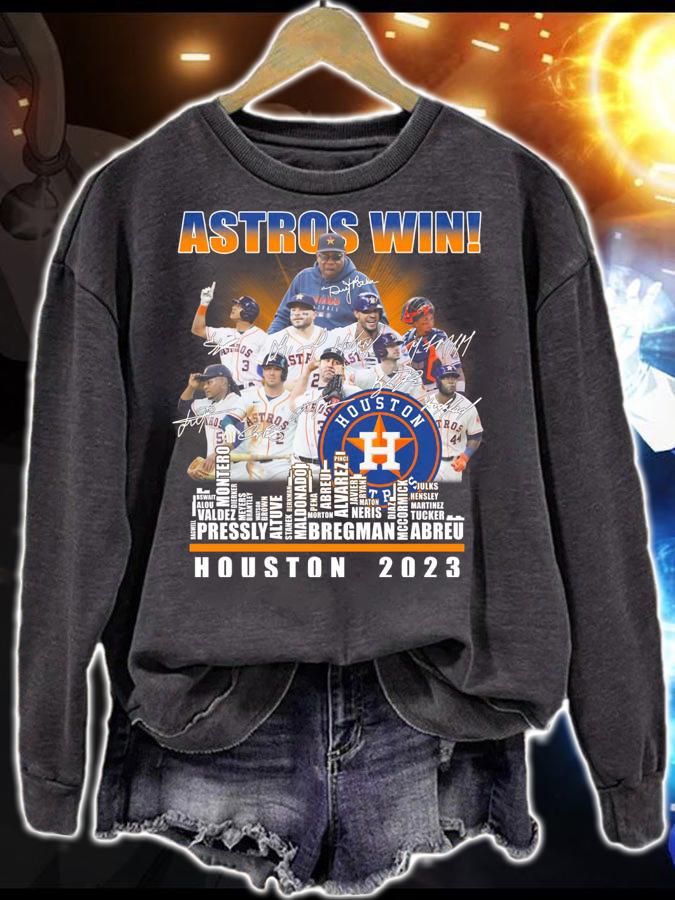 Houston Astros Win Houston 2023 Signatures t-shirt sweatshirt