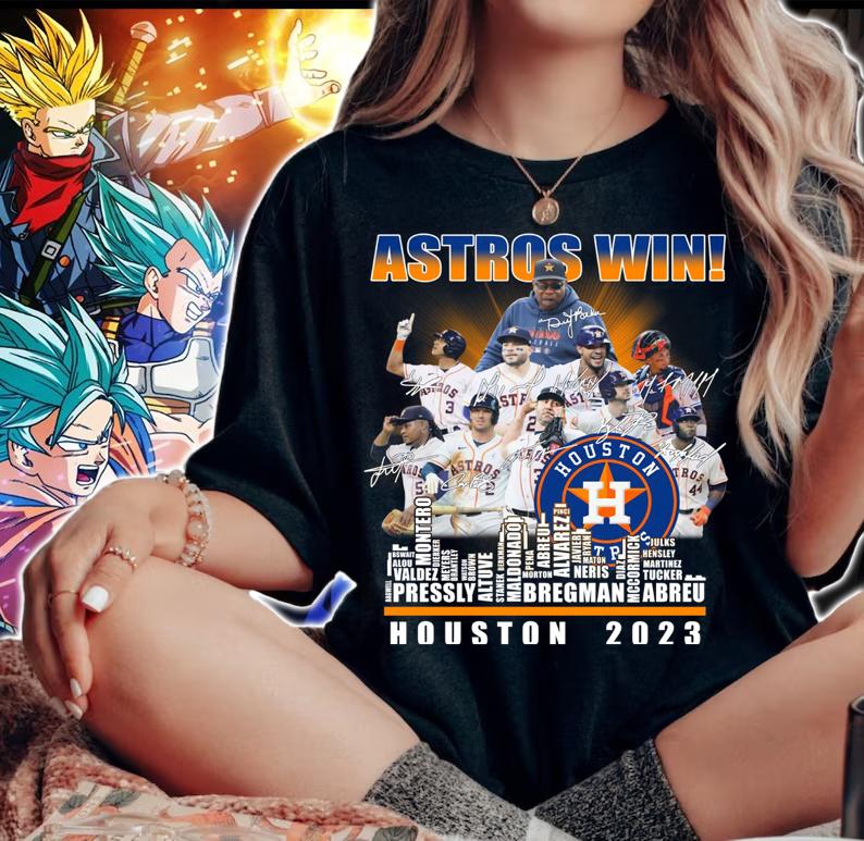 Houston Astros Win Houston 2023 Signatures t-shirt woman shirt