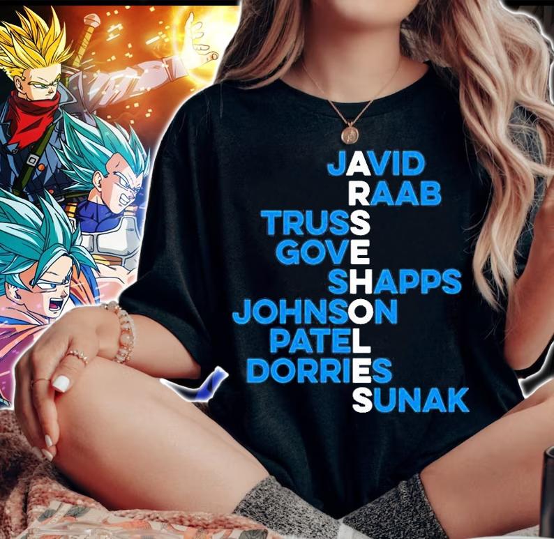Javid Raab Truss Gove Shapps Johnson Patel Dorries Sunak T-Shirt t-shirt woman shirt