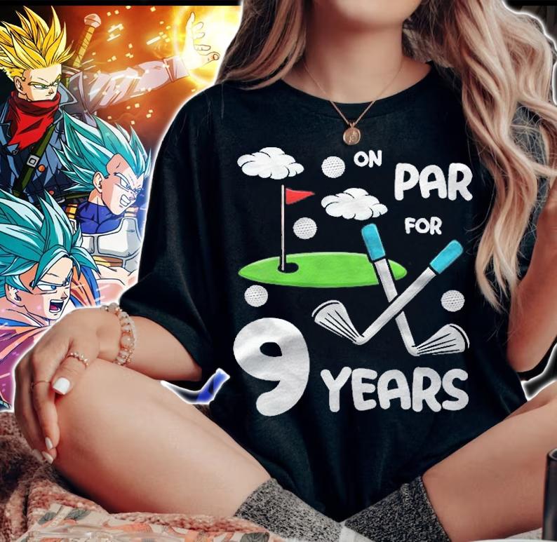 Kids 9Th Birthday Golf Funny Golfer 9 Year Old Boy Girl shirt t-shirt woman shirt