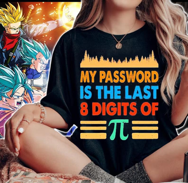 My Password Is The Last 8 Digits Of Pi Math Vintage Retro Shirt t-shirt woman shirt