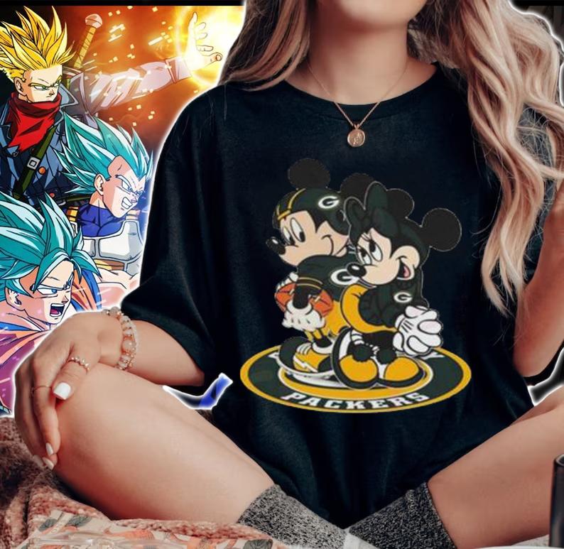 NFL Green Bay Packers Mickey Mouse And Minnie Mouse 2023 Shirt t-shirt woman shirt