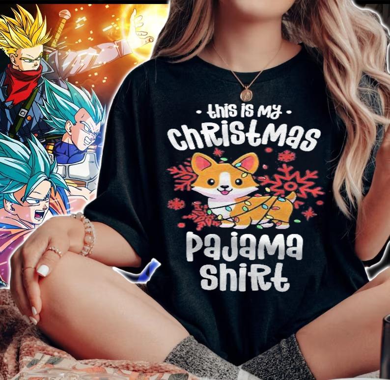 This Is My Christmas Pajama Shirt Dog Corgi Xmas Pajamas Shirt t-shirt woman shirt