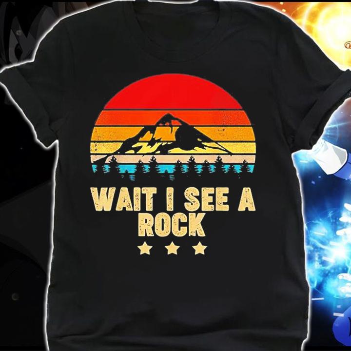 Wait I See A Rock Geology Vintage T-Shirt t-shirt shirt