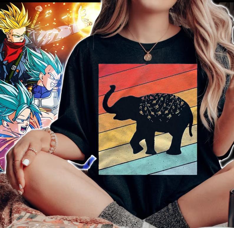 Elephant Elephant Retro Elephant Lover Shirt t-shirt woman shirt