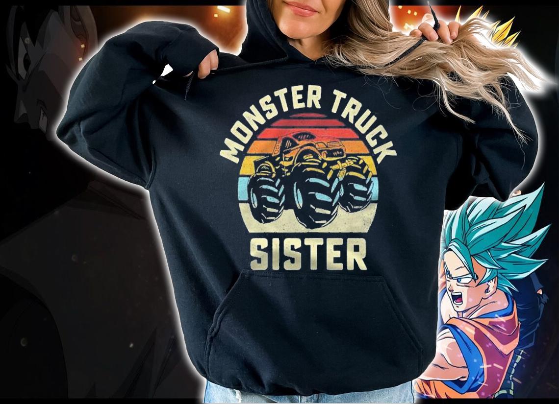 Monster Truck Sister Girls Vintage Retro Style Shirt t-shirt hoodie