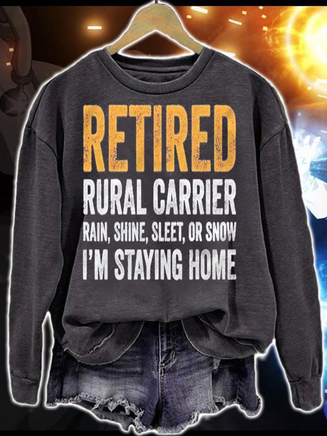 Retired Rural Carrier Gift Funny Retired Rural Mail Carrier shirt t-shirt sweatshirt