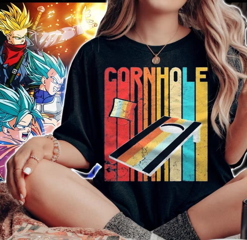 Retro Style Cornhole Board Outdoor Game Shirt t-shirt woman shirt