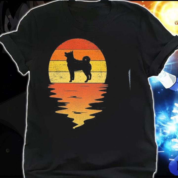 Siberian Husky Shirt Vintage Retro Sunset Siberian Husky T-shirt t-shirt shirt