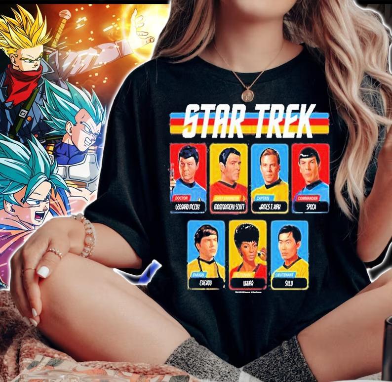 Star Trek Original Series Retro Full Color Crew Portrait Panels T-Shirt t-shirt woman shirt