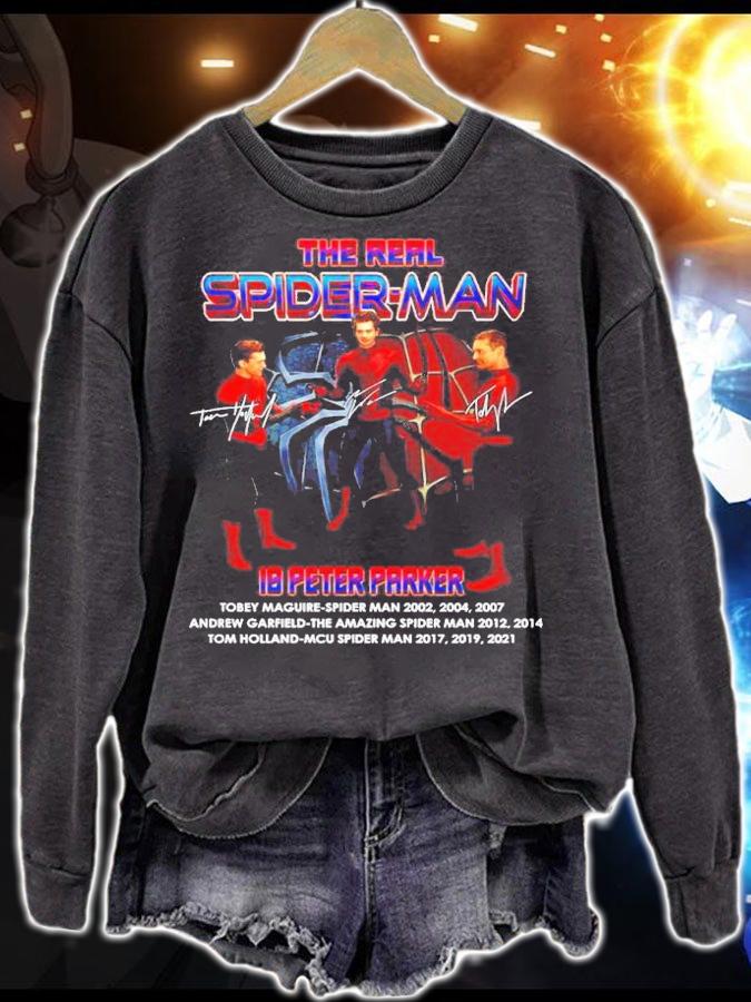 The Real Spider-Man 18 Peter Parker Tobey Maguire-Spider Man 2002 2004 2007 Signatures Shirt t-shirt sweatshirt