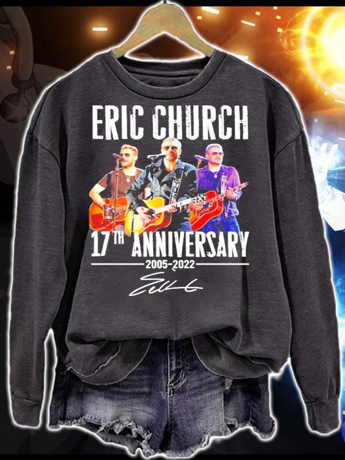 Eric Church 17th Anniversary 2005-2022 Signatures Shirt t-shirt sweatshirt