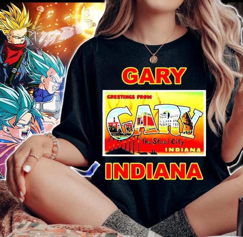 Gary Indiana Postcard Greetings T-Shirt t-shirt woman shirt