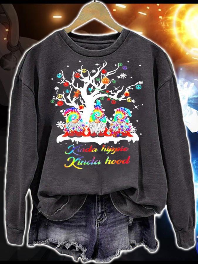 Gnomes Kinda Hippie Kinda Hood Christmas Shirt t-shirt sweatshirt