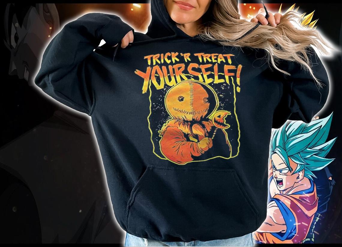 Hot Topic Sam Trick R Treat Yourself Straw Scarecrow Halloween shirt t-shirt hoodie