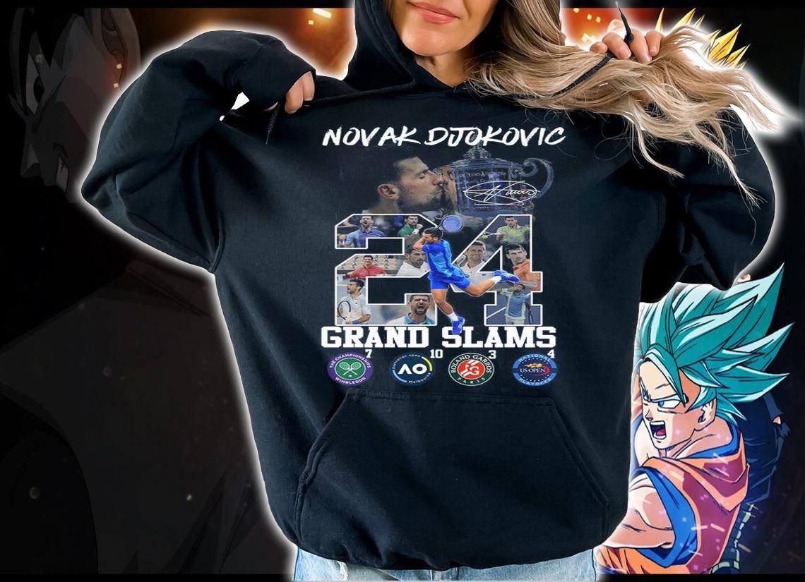 24 Novak Djokovic Grand Slams Signature t-shirt hoodie