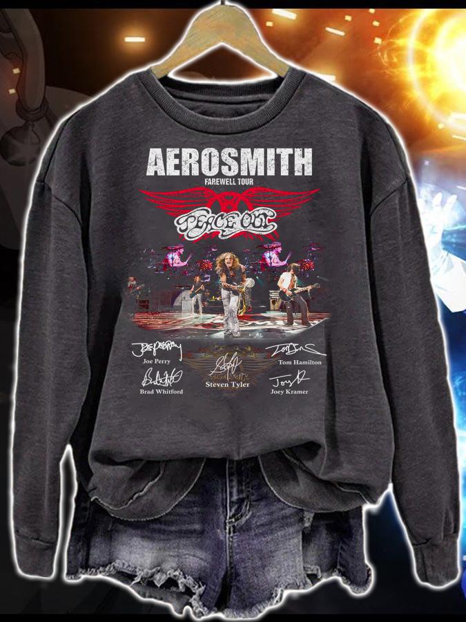 Aerosmith Farewell Tour Aerosmith Band Member Signatures t-shirt sweatshirt