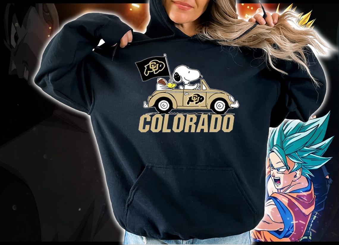 Colorado Buffaloes Snoopy Woodstock Driving Car t-shirt hoodie