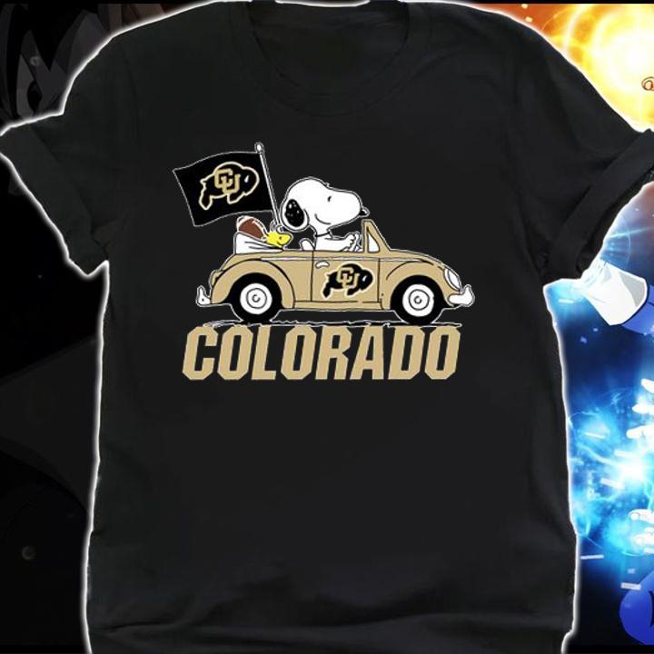 Colorado Buffaloes Snoopy Woodstock Driving Car t-shirt shirt