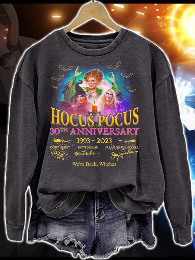 Hocus Pocus 30th anniversary 1993-2023 We're Back Witches Signatures t-shirt sweatshirt