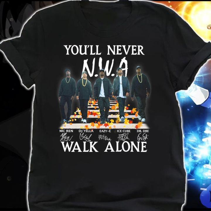 N.W.A You'll Never Walk Alone Rappers Signatures Abbey Road t-shirt shirt