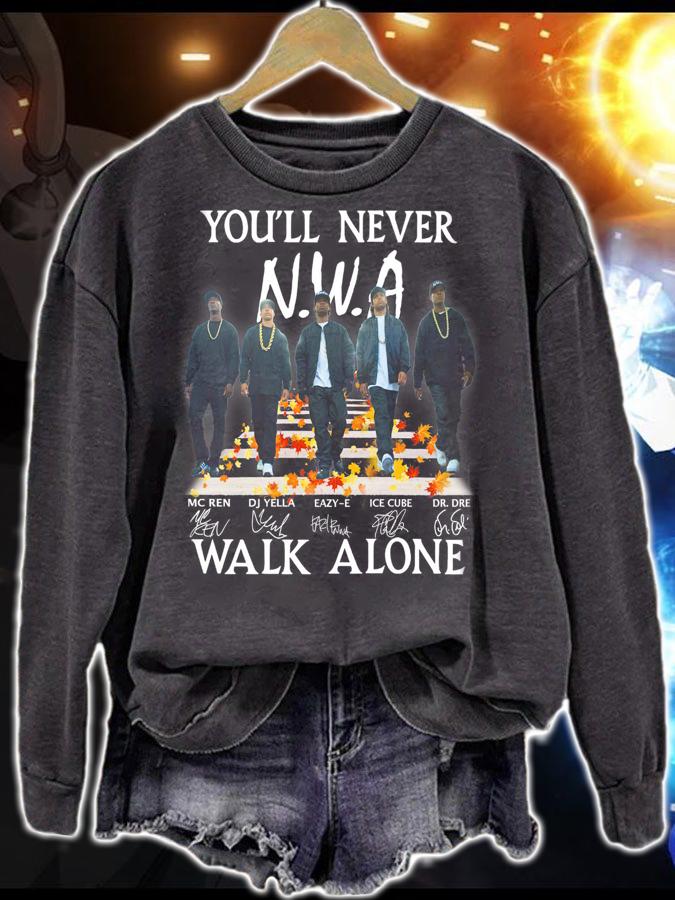 N.W.A You'll Never Walk Alone Rappers Signatures Abbey Road t-shirt sweatshirt