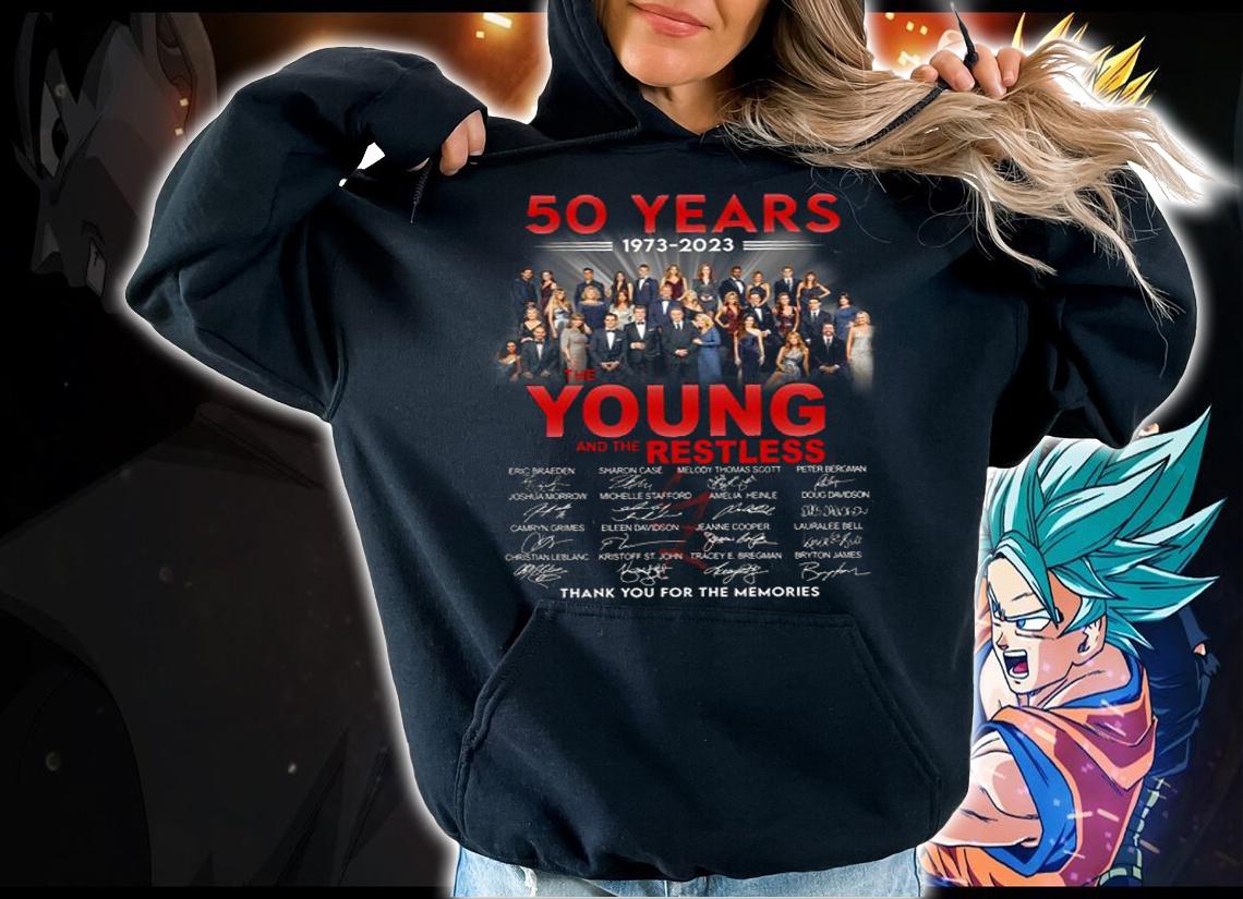 The Young And The Restless 50 Years 1973-2023 Signatures t-shirt hoodie