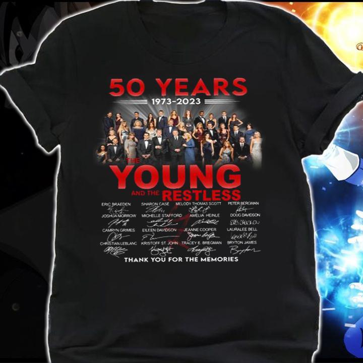 The Young And The Restless 50 Years 1973-2023 Signatures t-shirt shirt